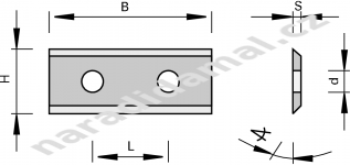 Žiletky-nože 187325 tvrdokovové 30x12x1,5mm 2-břit LEUCO DUR