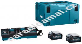 Makita 191U00-8 sada dvou aku baterií BL4040 40V/4,0Ah v systaineru s dvojnabíječkou DC40RB 40V Li-ion XGT