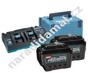 Makita 191Y97-1 sada dvou aku baterií BL4080F 40V/8,0Ah v systaineru s dvojnabíječkou DC40RB 40V Li-ion XGT