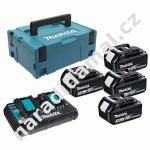 MAKITA 197970-3 DC18RD + 4x BL1830B sada 4 aku baterií 18V/3Ah s dvojnabíječkou