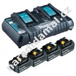 Makita 199485-6 sada čtyř aku baterií 18V/6Ah s dvojnabíječkou DC18RD 7,2-18V LXT Li-ion