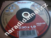 Řezný kotouč Fischer 531715 A46T11BF 230 x 1,9 x 22,2 mm