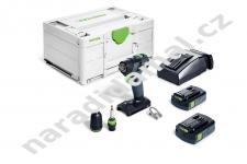Festool TXS 18 C 3,0-Plus (576895) aku šroubovák/vrtačka 18V/3,0Ah Li-ion