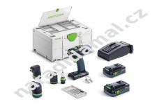 Festool T 18+3 HPC 4,0 I-Set 577609 Aku vrtačka/šroubovák 18V/4,0Ah Li-ion