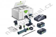 Festool TDC 18/4 5,0/4,0 I-Set (577612) AKU vrtačka/šroubovák QUADRIVE 18V Li-ion 4 rychlosti