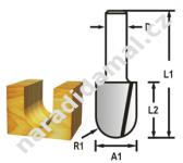 Makita D-47852 fréza stopková žlábkovací průměr 12,7 x 19 mm na oblou drážku HM 2břitá