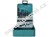 Vrtáky Makita D-54081 v kovovém boxu HSS-R 19 ks 1-10 mm po 0,5 mm