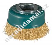 Makita D-73433 hrncový drátěný kartáč zvlněný drát 0,3 mm pomosazený pr. 75 mm X-Lock