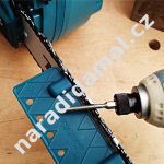 Makita D-75611 diamantový pilník průměru 4 mm a úchytem 1/4" s úhlovou měrkou pro ostření řetězu