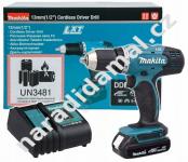 Aku vrtačka/šroubovák Makita DDF453SYX5 18V/1,5Ah LXT Li-ion