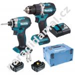 Makita DLX2575TJ AKU set DHP484 + DTD173 příklepová vrtačka/šroubovák + ráz. utahovák 18V/5Ah LXT Li-ion