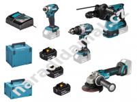 Makita DLX4195JX1 AKU set DGA504+DHR243+DHP489+DTD173 Li-ion LXT 18V/5,0Ah