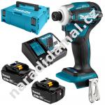 AKU rázový utahovák 1/4" Makita DTD172RTJ 18V/5Ah LXT Li-ion
