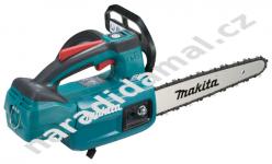 AKU jednoruční řetězová pila Makita DUC254CZ s carvingovou lištou 18V LXT Li-ion
