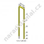 PREBENA H25CNKHA Spony 92 délky 25 mm, šíře 8,6 mm, síla drátu 1,00x1,25 mm