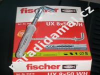 Hmoždinka Fischer UX 8x50 WH (94410) s pravoúhlou skopkou
