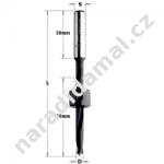 Vrták do dřeva tvrdokovový CMT C54008011 se strmou spirálou  8 x 90 mm