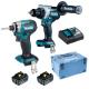 Makita DLX2573TJ AKU set DDF492 + DTD173 vrtačka/šroubovák + ráz. utahovák 18V/5Ah LXT Li-ion